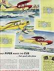 Vintage Original 1946 PIPER CUB Sea Scout Special & Super Cruiser 