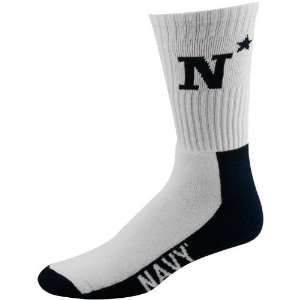  Navy Midshipmen Navy Blue White Team Logo Crew Socks 