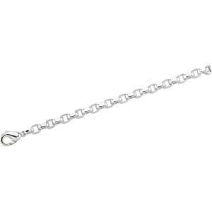  16 inch  6.75 mm Flat Cable Chain/Sterling Silver: Jewelry