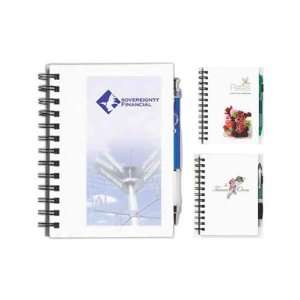  White chipboard cover notebook with 100 sheets of lined 