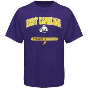   East Carolina Pirates Purple Track & Field T shirt: Sports & Outdoors