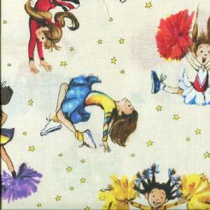 ACTION KIDS CHEERLEADING SPORTS~ Cotton Quilt Fabric  