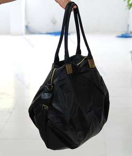 New Fashion Faux Leather Women Tote Shoulder Handbags Purses Bag Black 