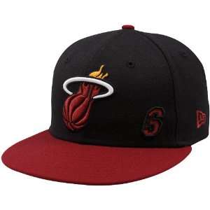  New Era Miami Heat Black Red LeBron James 59FIFTY Fitted 