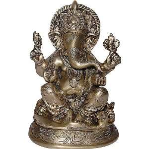   Gift God Ganesha Statue Brass Sculpture Art for Luck & Prosperity