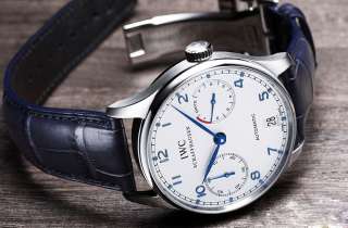 New* IWC PORTUGUESE AUTOMATIC 7DAY POWER RESERVE Steel IW500107 white 