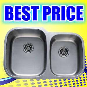 Double Bowl 1 3/4 Stainless Steel Kitchen Sink S201  