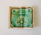 VINTAGE MONEY France, Deux Francs, Series 1944 Bill  