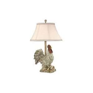  Provence Rooster Lamps, Pair