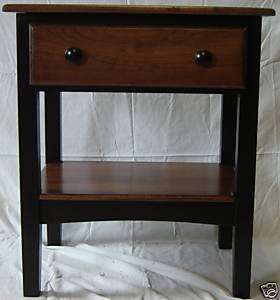 New Solid Wood Cherry End Table Night Stand with Drawer  