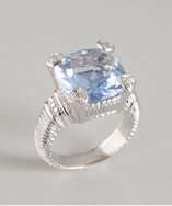 Judith Ripka blue quartz and diamond