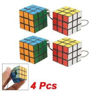   Children Six Color Square Magic Cube Puzzle Toy w Strap: Toys & Games