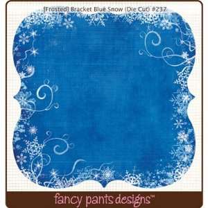  Frosted Collection Bracket Blue Snow DieCut Paper 237FP 