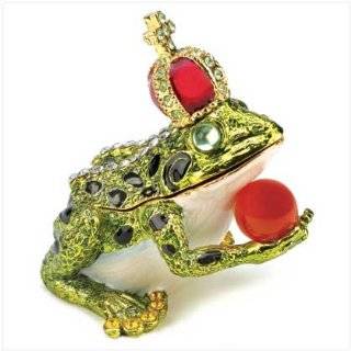   Silver Two Tone Black Diamond Accent Frog Prince Pendant Jewelry