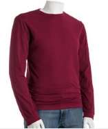 style #300149302 red cotton blend knit double face shirt