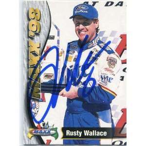 Rusty Wallace Autographed/Signed 1998 Upper Deck Card:  