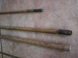 Vintage Bambo Fishing Pole > Old Antique 3 Piece Wood Fish Hunt 