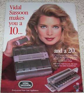 1991 Vidal Sassoon salon hair care Pretty girl PRINT AD  