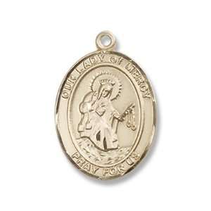  14K Gold Our Lady of Mercy Medal Jewelry