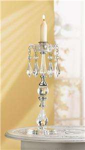 SET of 10 WEDDING Jeweled GLITTERING Column of CRYSTALS Candleholder 