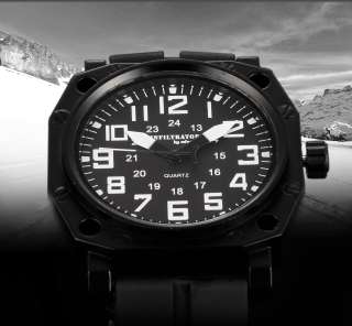 INFANTRY INFILTRATOR Military Sports Mens Wrist Watch Black Rubber 