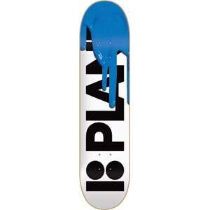  Plan B Drips Skateboard Deck   7.5 White/Blue Sports 