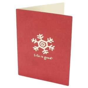  Life Is Good Happy Holidays Snowflake Greeting Card 