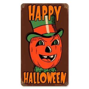  Halloween Pumpkin Vintaged Metal Sign