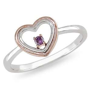   and Pink Gold 0.04 CT TDW Round Pink Diamond Fashion Ring: Jewelry