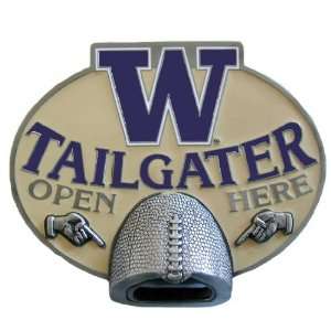 Washington Huskies Tailgater Bottle Opener Hitch Cover   NCAA College 