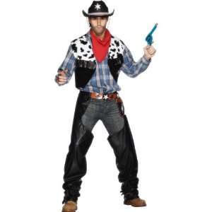 Smiffys New Cowboy Sheriff Wild West Fancy Dress Costume Size M 
