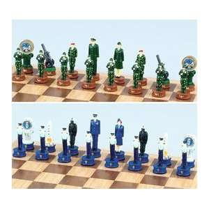  Air Force And Army Chess Set, King3 1/4   Sports 