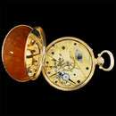 ANTIQUE 18KT GOLD HAND GRAVED POCKET WATCH 49MM 1830S  