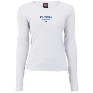 Nike Florida Gators Ladies White Long Sleeve Rib T shirt:  