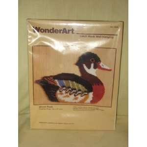   Wood Duck  Latch Hook Wall Hanging   19x27 Inches 