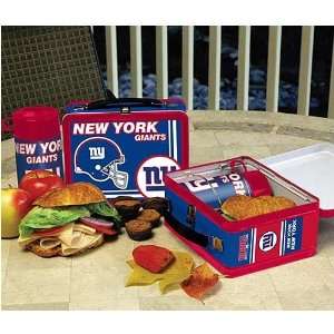 New York Giants Tin Lunch Box with Thermos  Sports 