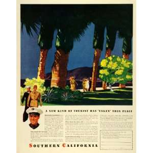  1943 Ad Southern California Chamber Commerce Tourism WWII 