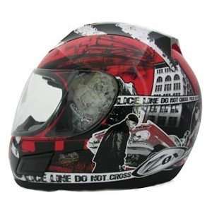  Zox Thunder R MP3 Bronx Red and Black Full Face Helmet 