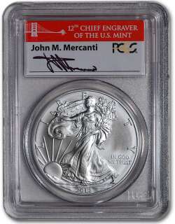 2012 (S) American Silver Eagle   PCGS MS69   First Strike   Golden 
