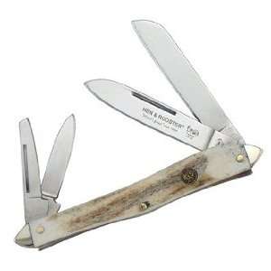   Pocket Knife Whittler Genuine Deer Stag 234 DS: Sports & Outdoors