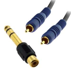   Adaptor + 50 FT Gold Plated RCA to RCA Cable M/M (Blue): Electronics