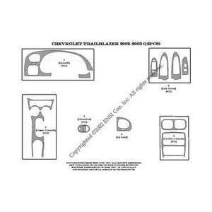 Chevrolet TrailBlazer Dash Trim Kit 02 04   12 pieces   Silver Carbon 