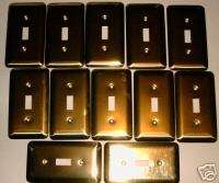 12 Single Brass Light Switch Plate Covers Wholesale New  