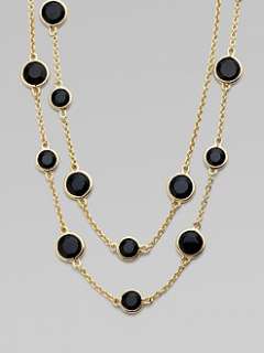 Kate Spade New York   12K Goldplated Scatter Necklace/Black