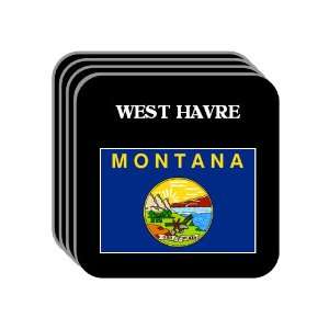  US State Flag   WEST HAVRE, Montana (MT) Set of 4 Mini 