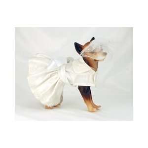   Pets Need Love Raw Silk Wedding Dog Dress (Small): Kitchen & Dining