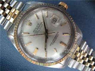 1980 Mens Rolex Datejust SS & 14k Gold Ref 16013 Single Quick **AS IS 