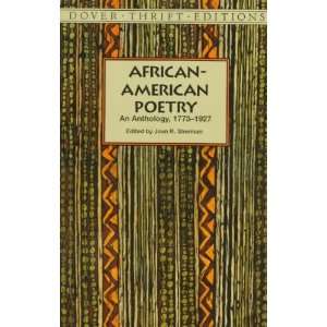 : African American Poetry: An Anthology, 1773 1927[ AFRICAN AMERICAN 