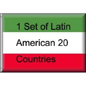  Latin American Flags Complete set of 20