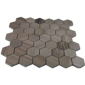  Athen Grey 2 Hexagon Polished Marble Mosaics